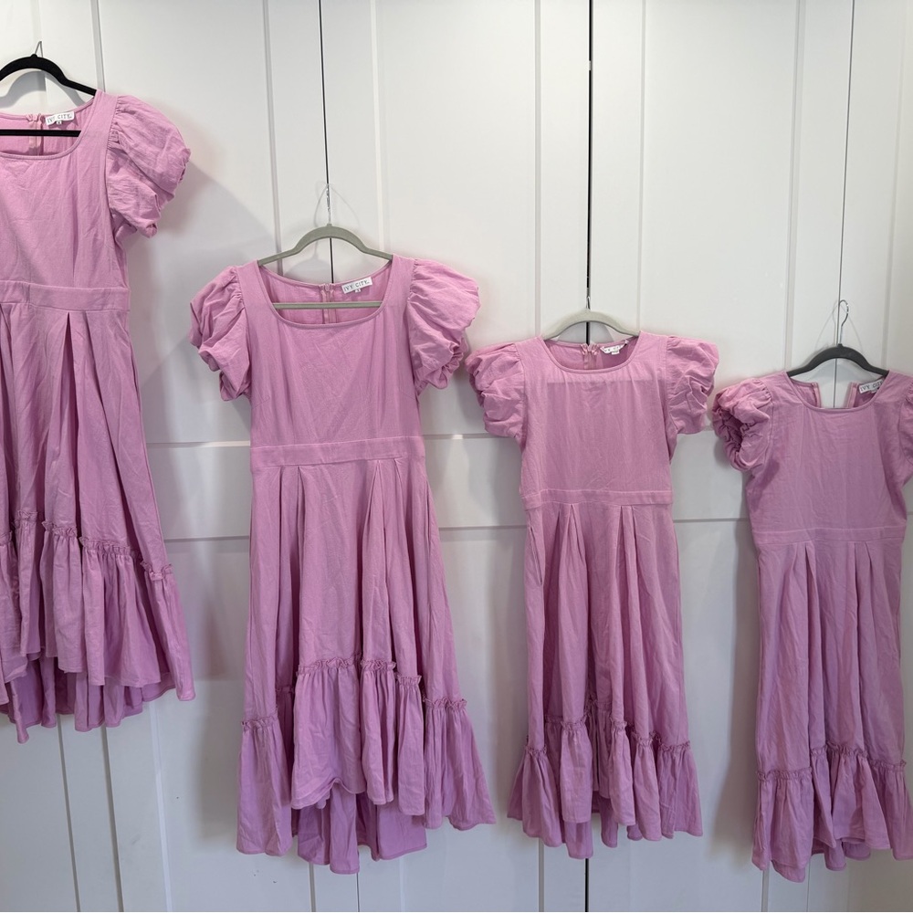 Ivy City Co Mommy & Me Set  Easter Dresses - Purple Dahlia